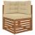 Perna pentru canapea de exterior 3 pcs Bej Poliester GartenMobel Dekor