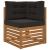 Perna pentru canapea de exterior 3 pcs Negru Poliester GartenMobel Dekor