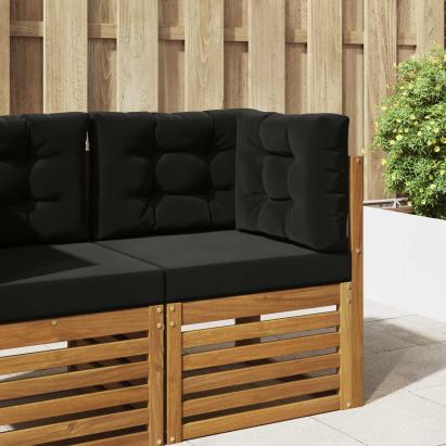 Perna pentru canapea de exterior 3 pcs Negru Poliester GartenMobel Dekor