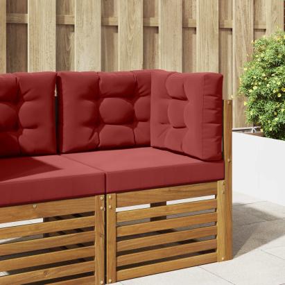 Perna pentru canapea de exterior 3 pcs bordo Poliester GartenMobel Dekor