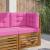 Perna pentru canapea de exterior 3 pcs Roz Poliester GartenMobel Dekor