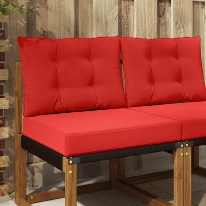 Perna pentru canapea de exterior 2 pcs Roșu Poliester GartenMobel Dekor
