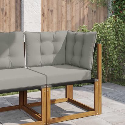 Perna pentru canapea de exterior 3 pcs Gri Poliester GartenMobel Dekor