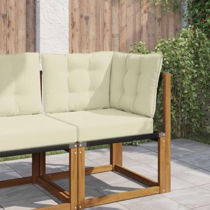 Perna pentru canapea de exterior 3 pcs Crem Poliester GartenMobel Dekor