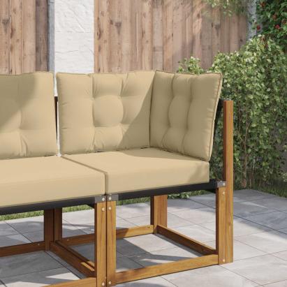 Perna pentru canapea de exterior 3 pcs Bej Poliester GartenMobel Dekor