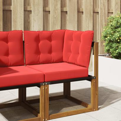 Perna pentru canapea de exterior 3 pcs Roșu Poliester GartenMobel Dekor