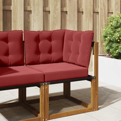 Perna pentru canapea de exterior 3 pcs bordo Poliester GartenMobel Dekor