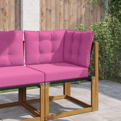Perna pentru canapea de exterior 3 pcs Roz Poliester GartenMobel Dekor