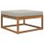 Perna pentru canapea de exterior Gri 80 x 80 x 8 cm Poliester GartenMobel Dekor