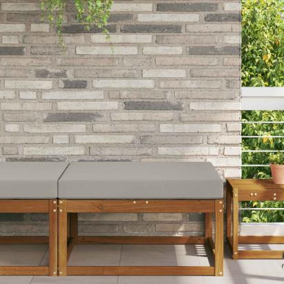 Perna pentru canapea de exterior Gri 80 x 80 x 8 cm Poliester GartenMobel Dekor