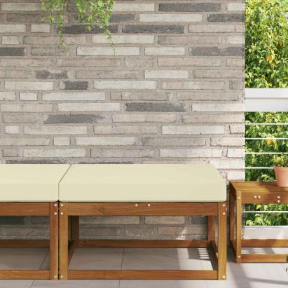 Perna pentru canapea de exterior Crem 80 x 80 x 8 cm Poliester GartenMobel Dekor