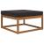 Perna pentru canapea de exterior Negru 80 x 80 x 8 cm Poliester GartenMobel Dekor
