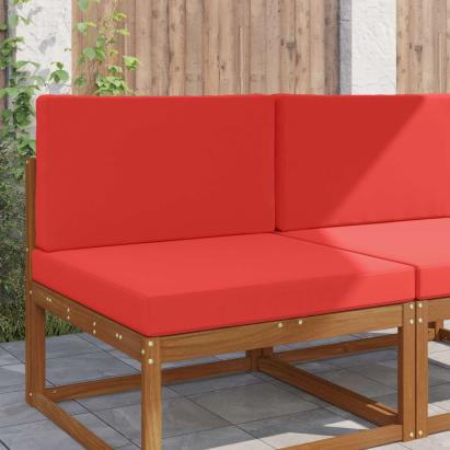 Perna pentru canapea de exterior 2 pcs Roșu Poliester GartenMobel Dekor
