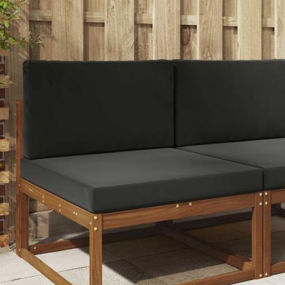 Perna pentru canapea de exterior 2 pcs Negru Poliester GartenMobel Dekor