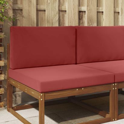 Perna pentru canapea de exterior 2 pcs bordo Poliester GartenMobel Dekor