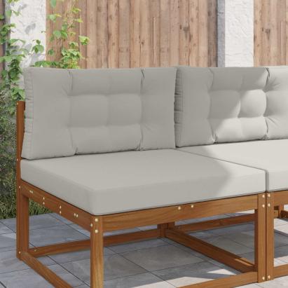 Perna pentru canapea de exterior 2 pcs Gri Poliester GartenMobel Dekor