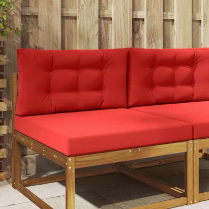 Perna pentru canapea de exterior 2 pcs Roșu Poliester GartenMobel Dekor