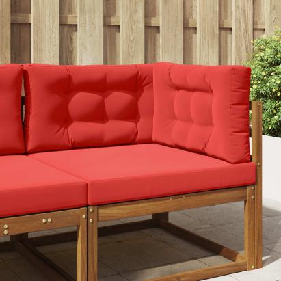 Perna pentru canapea de exterior 3 pcs Roșu Poliester GartenMobel Dekor