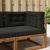 Perna pentru canapea de exterior 3 pcs Negru Poliester GartenMobel Dekor