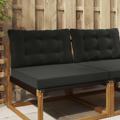 Perna pentru canapea de exterior 2 pcs Negru Poliester GartenMobel Dekor