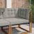 Perna pentru canapea de exterior 3 pcs Gri Poliester GartenMobel Dekor