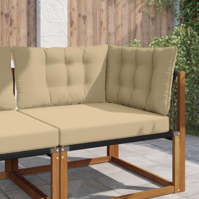Perna pentru canapea de exterior 3 pcs Bej Poliester GartenMobel Dekor