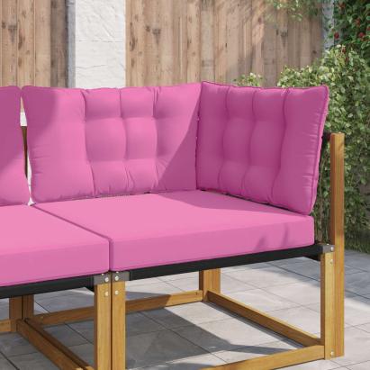 Perna pentru canapea de exterior 3 pcs Roz Poliester GartenMobel Dekor