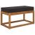 Perna de Șezut pentru Exterior Negru 80 x 40 x 8 cm GartenMobel Dekor