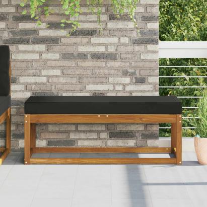 Perna de Șezut pentru Exterior Negru 111,5 x 40 x 8 cm GartenMobel Dekor