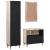 Set de mobilier pentru baie cu sertar 3 pcs Alb Lemn compozit GartenMobel Dekor