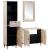 Set de mobilier pentru baie cu sertar 3 pcs Alb Lemn compozit GartenMobel Dekor
