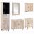 Set de mobilier pentru baie cu sertar 5 pcs Alb Lemn compozit GartenMobel Dekor