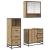 Set de mobilier pentru baie cu sertar 3 pcs Stejar Artizanal GartenMobel Dekor