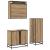 Set de mobilier pentru baie cu sertar 3 pcs Stejar Artizanal GartenMobel Dekor