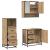 Set de mobilier pentru baie cu sertar 3 pcs Stejar Artizanal GartenMobel Dekor