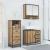 Set de mobilier pentru baie cu sertar 3 pcs Stejar Artizanal GartenMobel Dekor