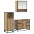 Set de mobilier pentru baie cu sertar 3 pcs Stejar Artizanal GartenMobel Dekor