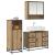 Set de mobilier pentru baie cu sertar 3 pcs Stejar Artizanal GartenMobel Dekor