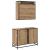 Set de mobilier pentru baie cu sertar 2 pcs Stejar Artizanal GartenMobel Dekor