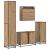 Set de mobilier pentru baie cu sertar 4 pcs Stejar Artizanal GartenMobel Dekor