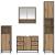 Set de mobilier pentru baie cu sertar 4 pcs Stejar Artizanal GartenMobel Dekor