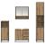 Set de mobilier pentru baie cu sertar 4 pcs Stejar Artizanal GartenMobel Dekor