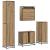 Set de mobilier pentru baie cu sertar 4 pcs Stejar Artizanal GartenMobel Dekor