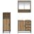 Set de mobilier pentru baie cu sertar 3 pcs Stejar Artizanal GartenMobel Dekor