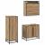Set de mobilier pentru baie cu sertar 3 pcs Stejar Artizanal GartenMobel Dekor