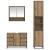 Set de mobilier pentru baie cu sertar 3 pcs Stejar Artizanal GartenMobel Dekor