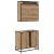 Set de mobilier pentru baie cu sertar 2 pcs Stejar Artizanal GartenMobel Dekor