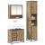 Set de mobilier pentru baie cu sertar 3 pcs Stejar Artizanal GartenMobel Dekor