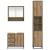Set de mobilier pentru baie cu sertar 3 pcs Stejar Artizanal GartenMobel Dekor