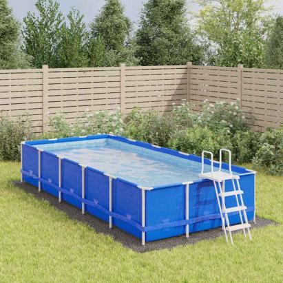 Acoperire geotextil piscină, gri deschis, 640x321 cm, poliester GartenMobel Dekor